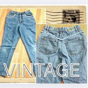 VTG Squeeze, Authentic Squeeze @87 blue Jeans, Mother of Pearl Buttons, Size 5/6